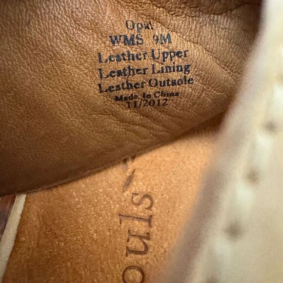 Gentle Souls Opal Tan Orange Leather Slingback Thong Sandals Size 9 - Picture 4 of 5